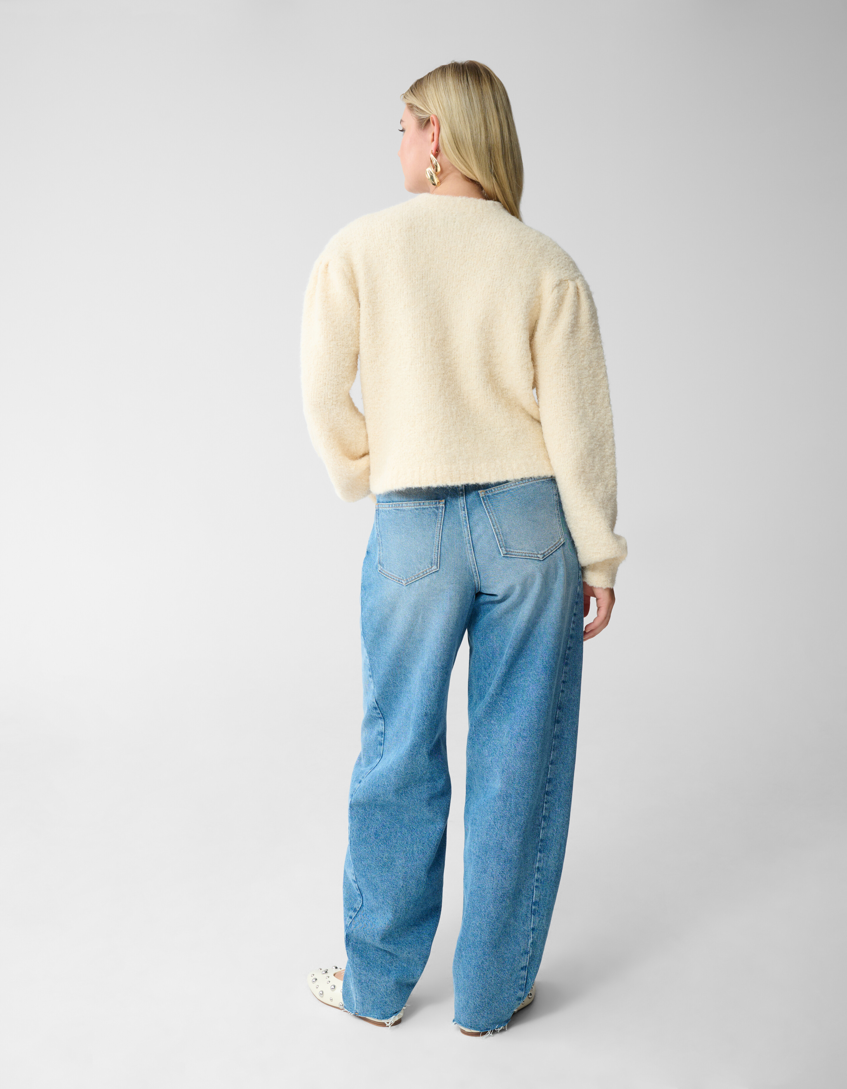 Teddy Knit Cardigan Off-White SHOEBY WOMEN