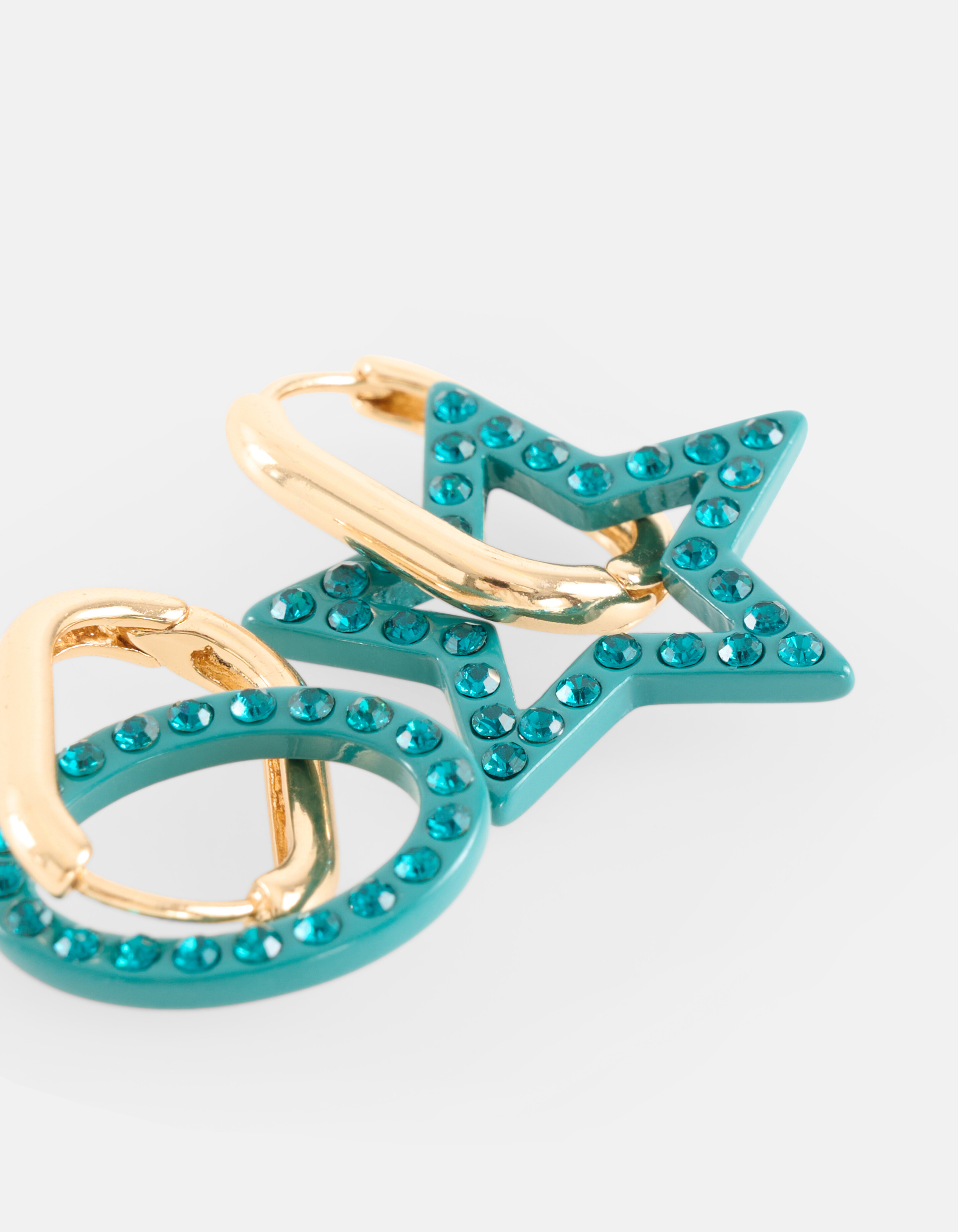 Stern- und Kreis-Ohrringe Blau SHOEBY ACCESSOIRES