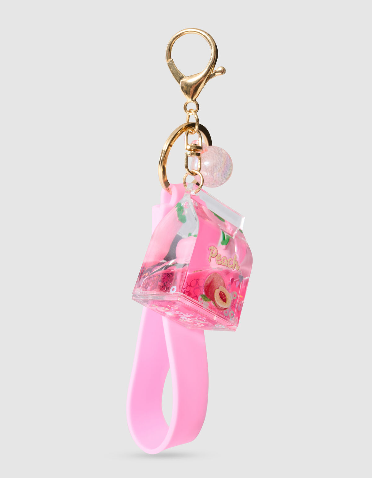 Pfirsich Liquid Schl&uuml;sselanh&auml;nger Rosa SHOEBY ACCESSOIRES