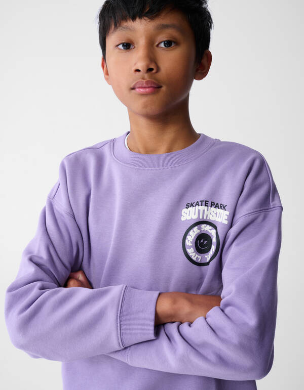 Skatepark-Kunstwerk-Pullover Lila SHOEBY BOYS