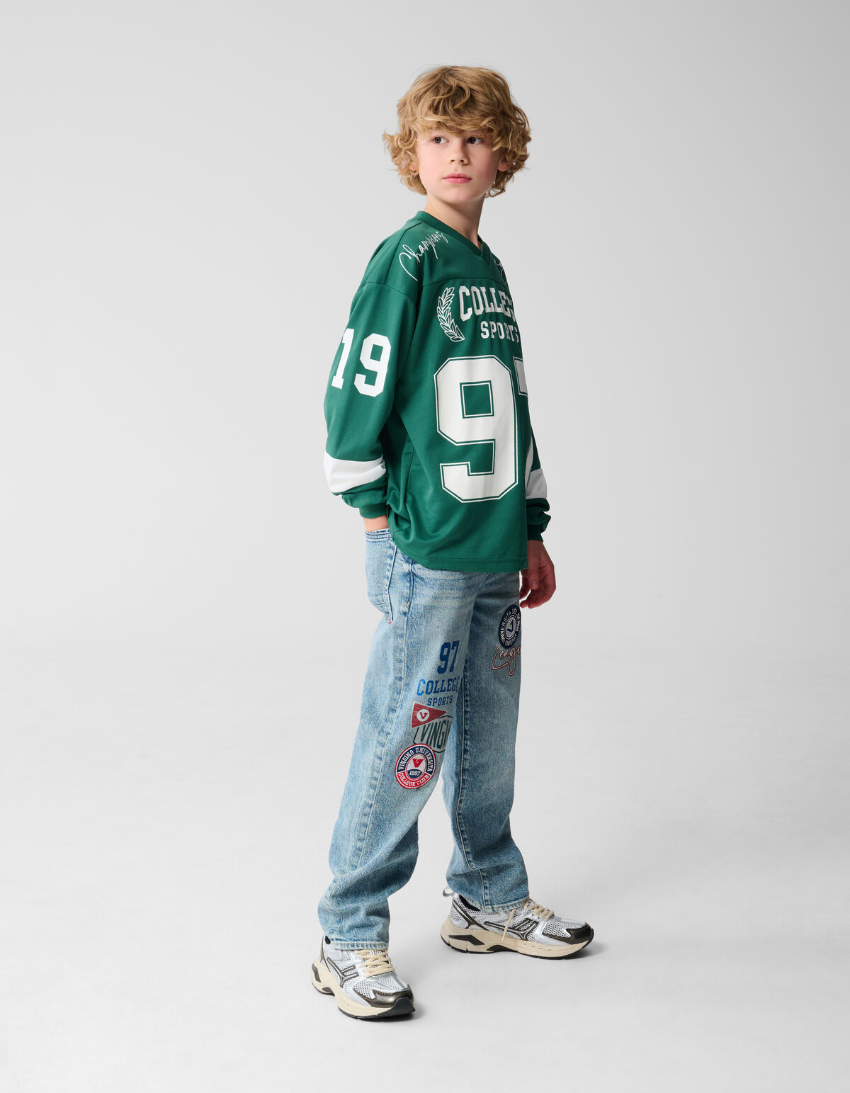 College-Baseball-Shirt Dunkelgrün von Vingino SHOEBY BOYS