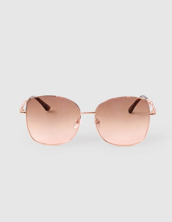 Quadratische Ketten-Sonnenbrille Braun SHOEBY ACCESSOIRES