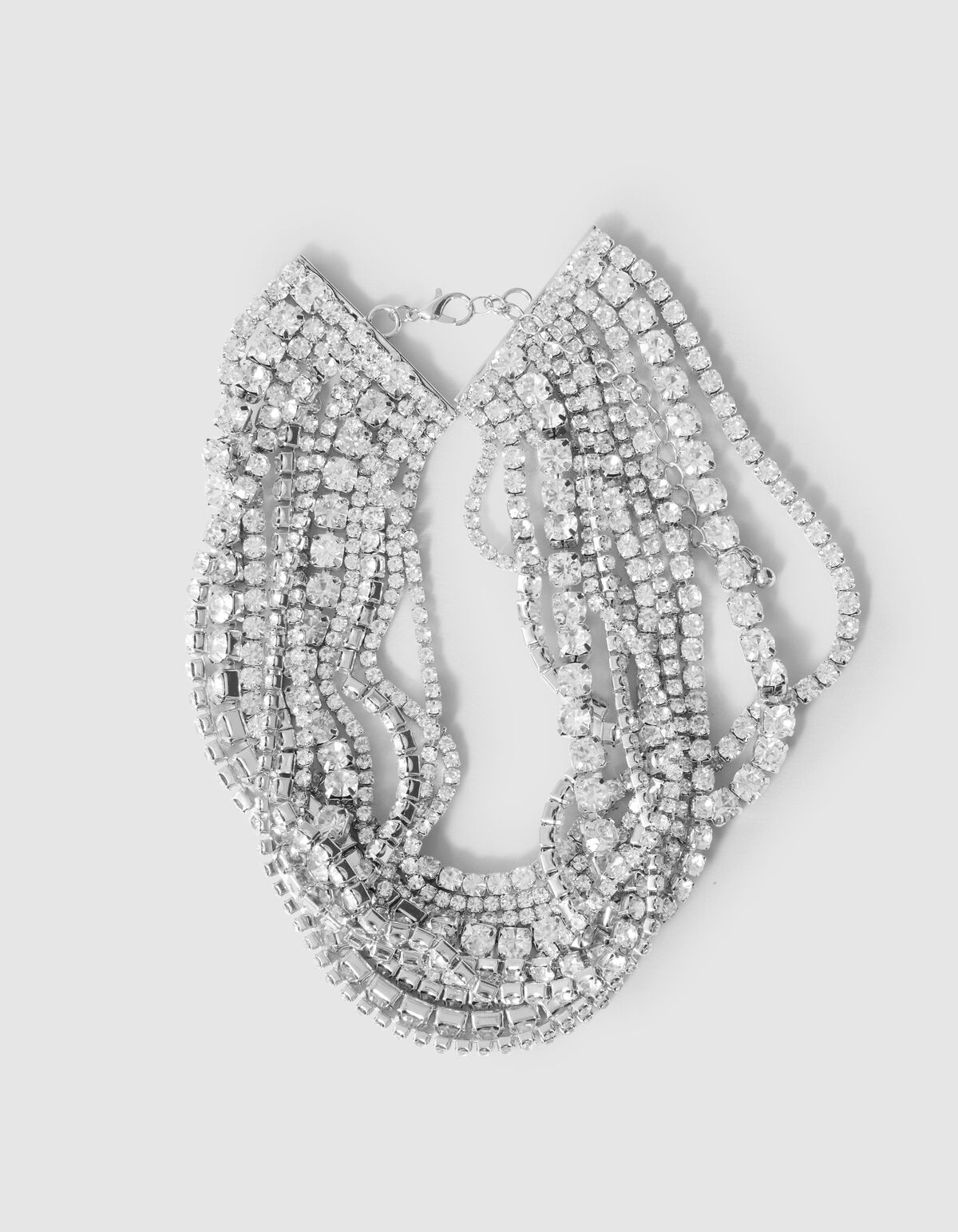 Wasserfall Strass-Chokerkette Silber SHOEBY ACCESSOIRES