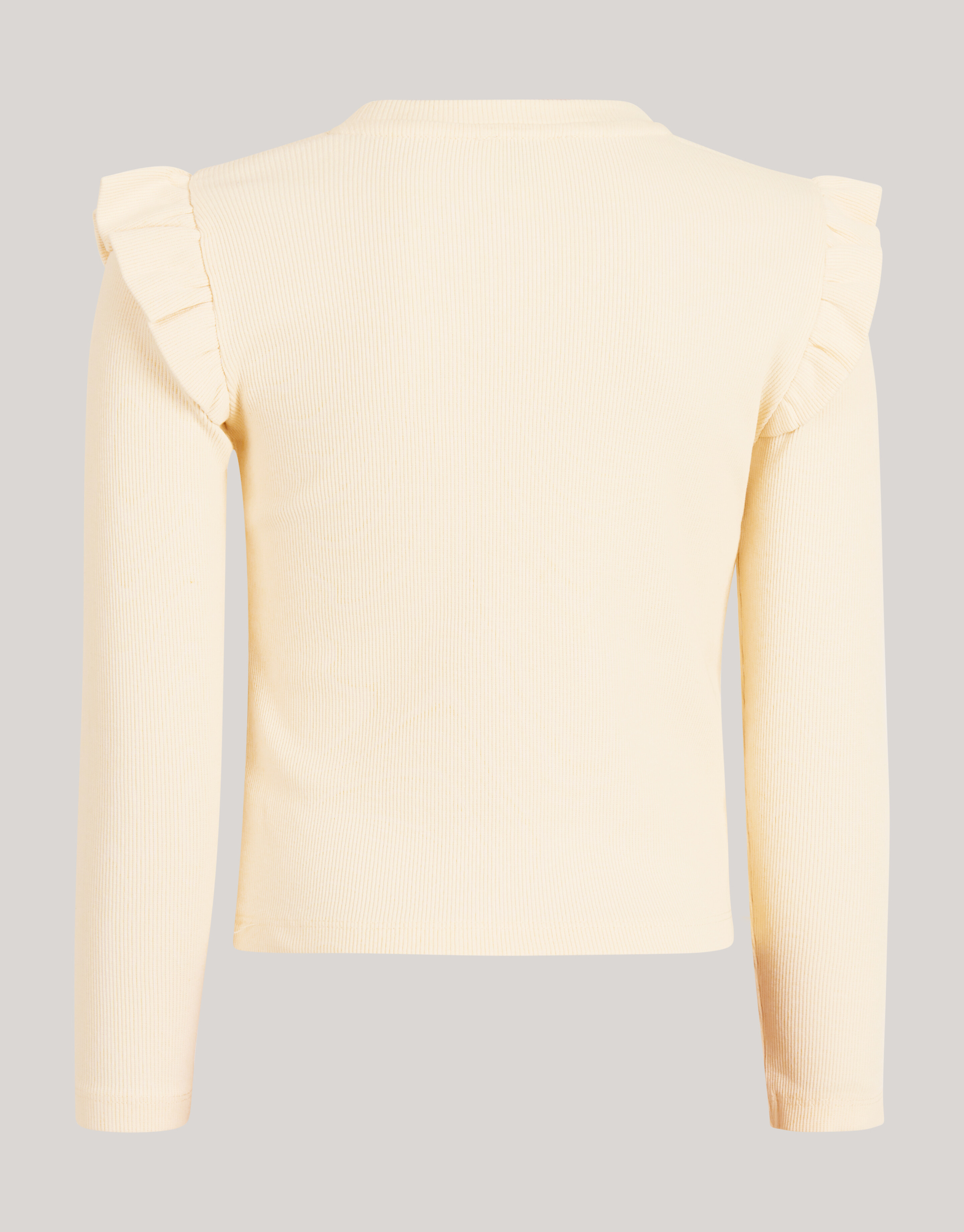 Langärmeliges Top mit Rippenstruktur Off White SHOEBY GIRLS