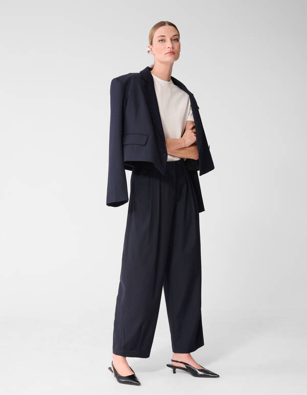 Plissierte Hose Dunkelblau Von Lonneke SHOEBY WOMEN