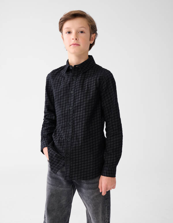 Flockdruck Shirt Schwarz SHOEBY BOYS
