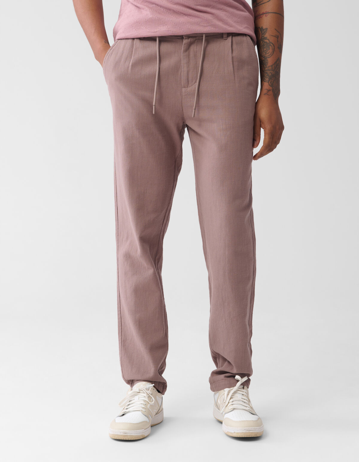 Strukturierte Hose hellbraun SHOEBY MEN