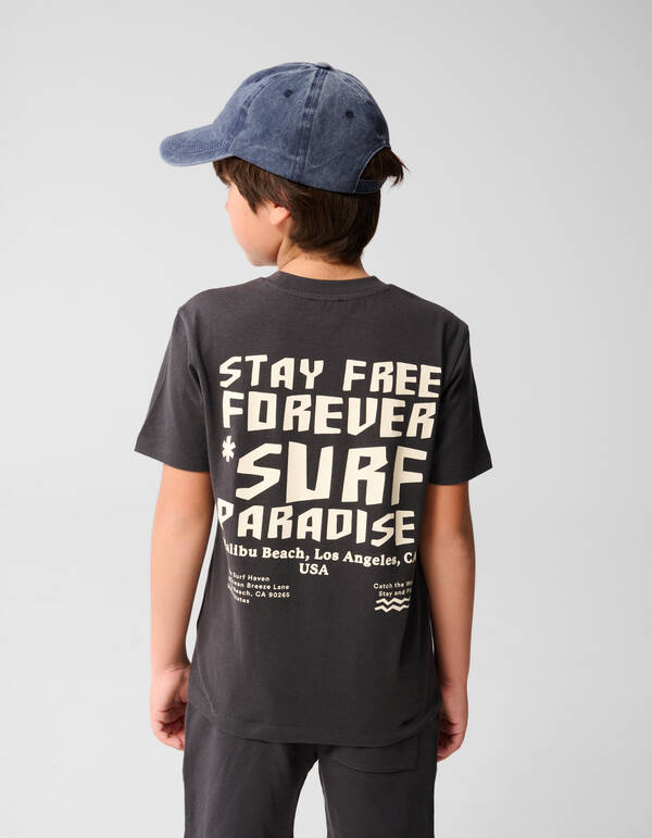 Paradise Artwork T-shirt Dunkelgrau SHOEBY BOYS