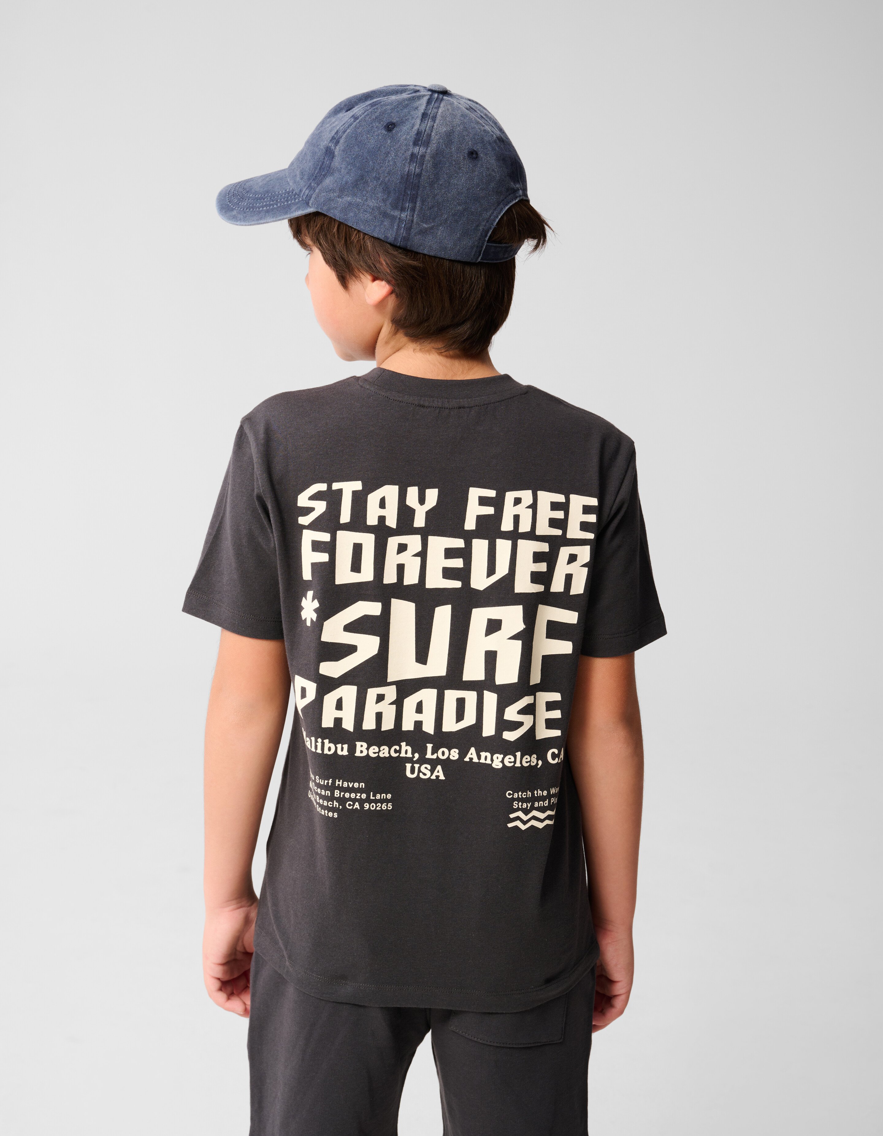 Paradise Artwork T-shirt Dunkelgrau SHOEBY BOYS