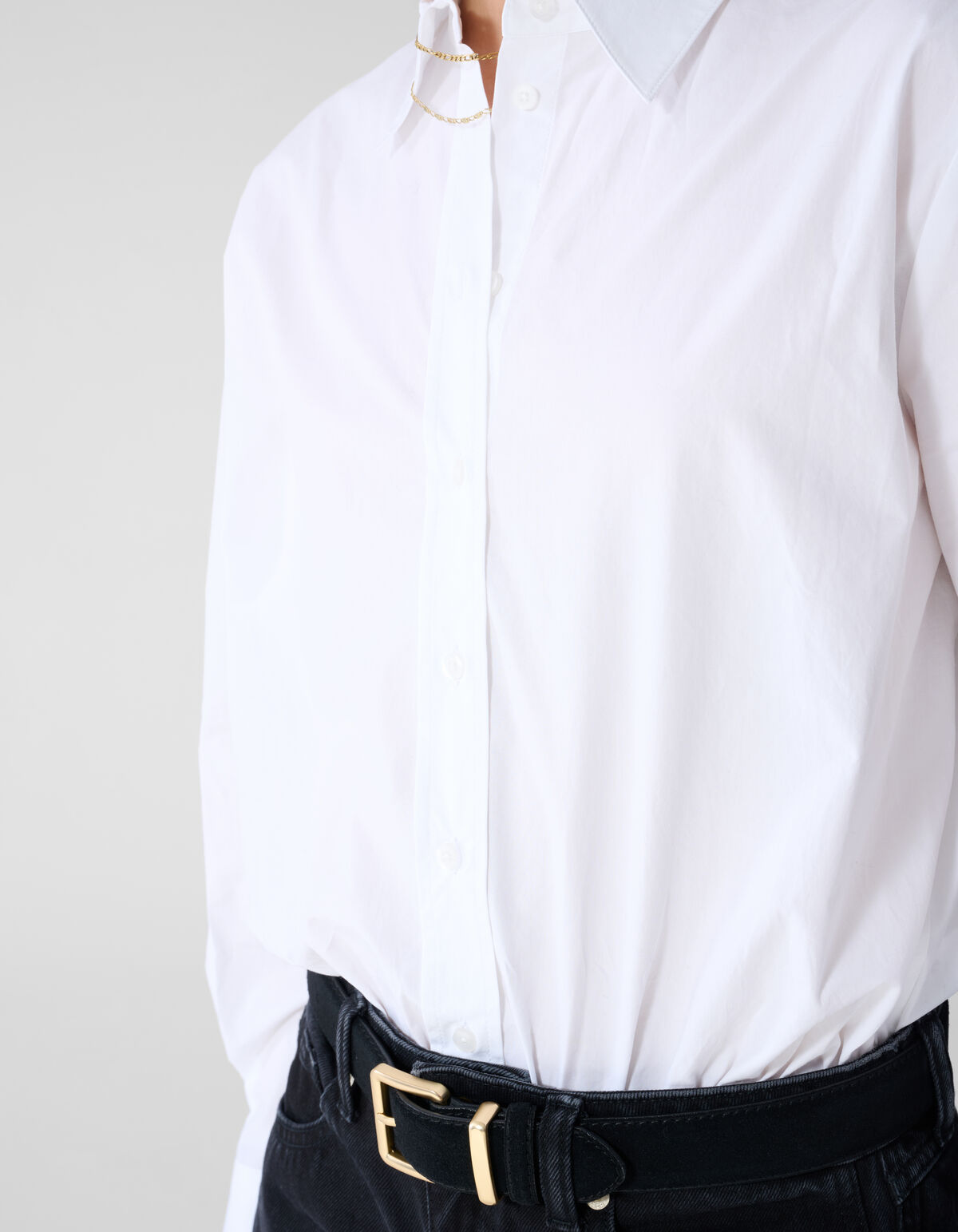 Popeline-Blusenbody in Wei&szlig; By Lonneke SHOEBY WOMEN