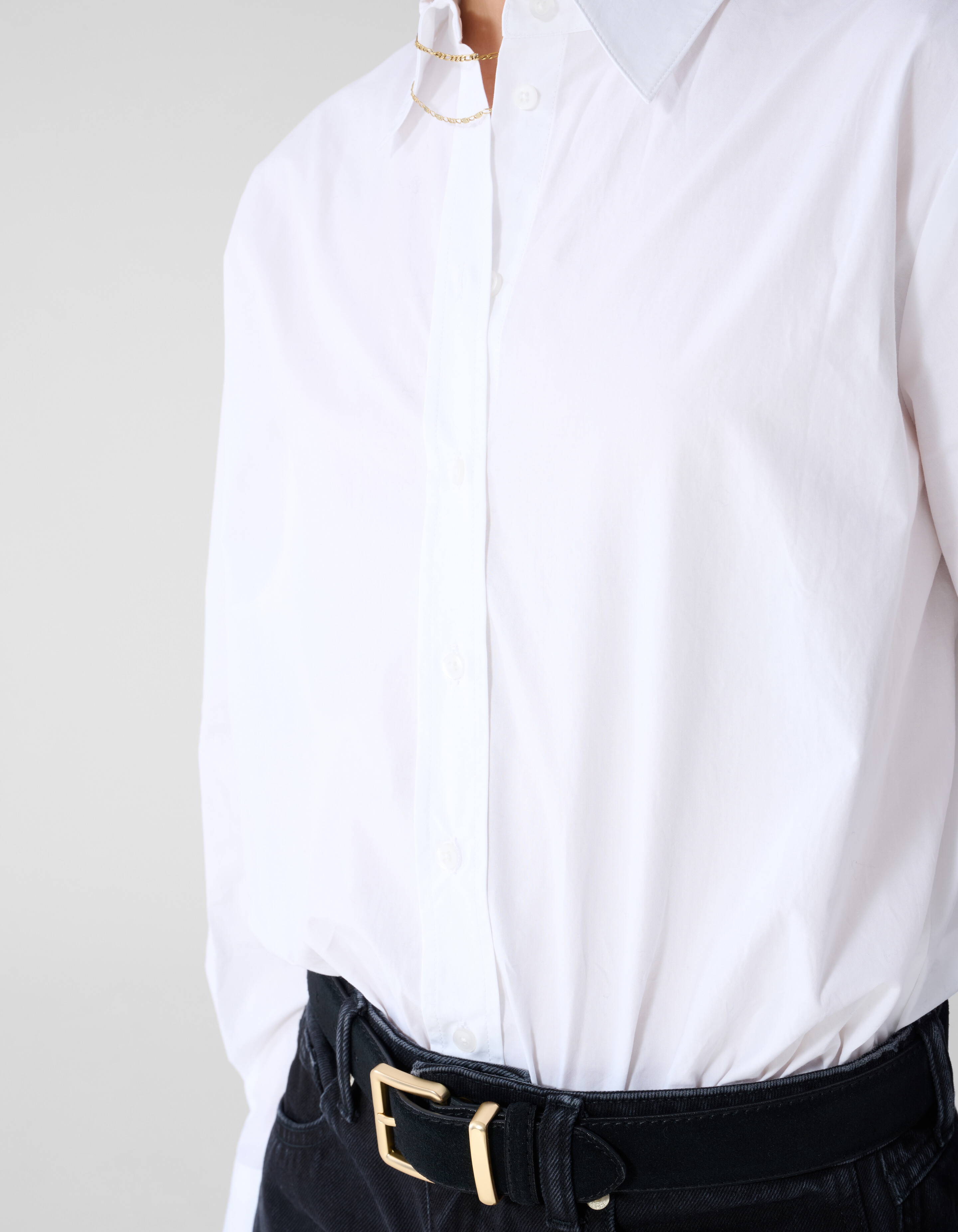 Popeline-Blusenbody in Wei&szlig; By Lonneke SHOEBY WOMEN