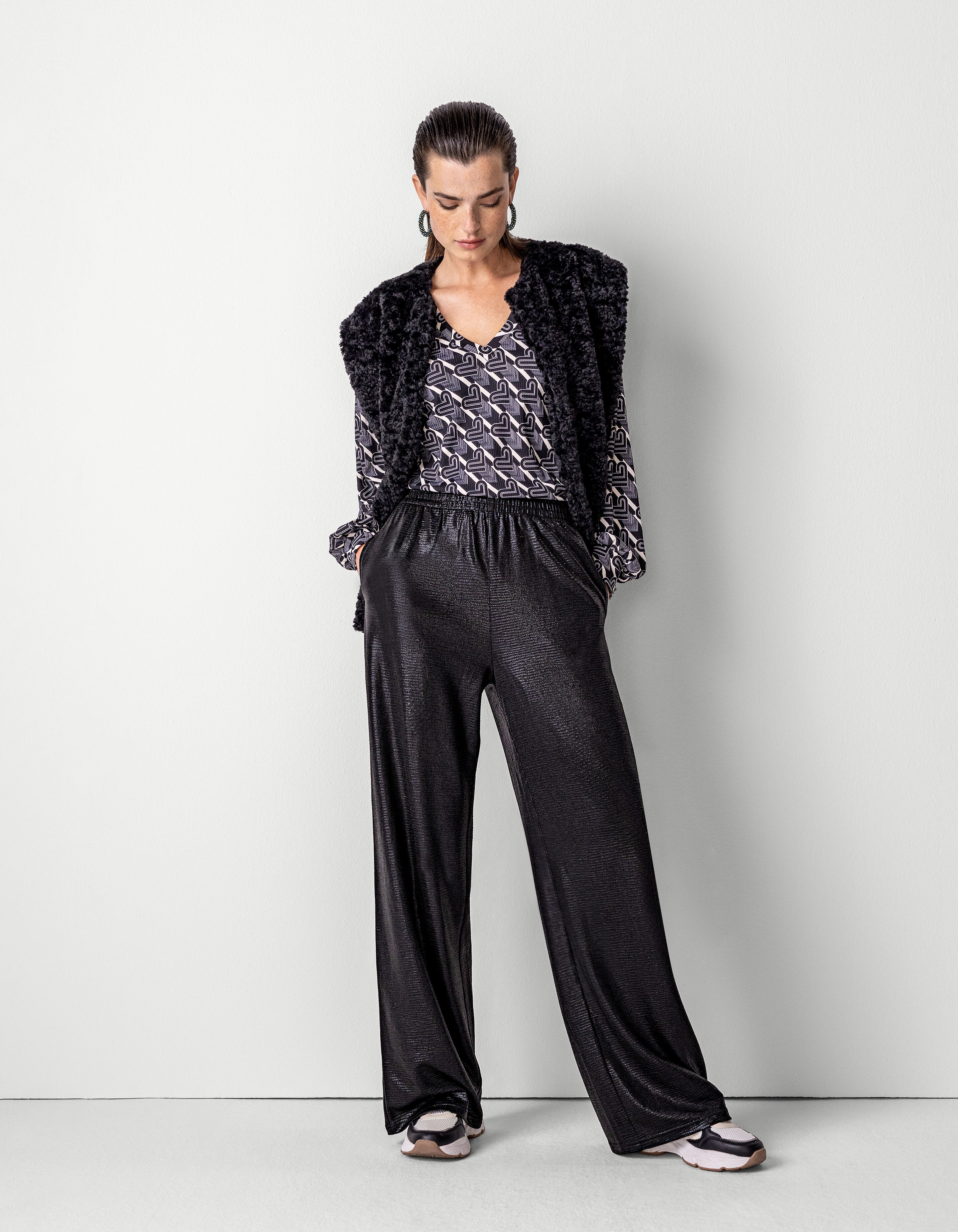 Metallic Broek Zwart SHOEBY WOMEN