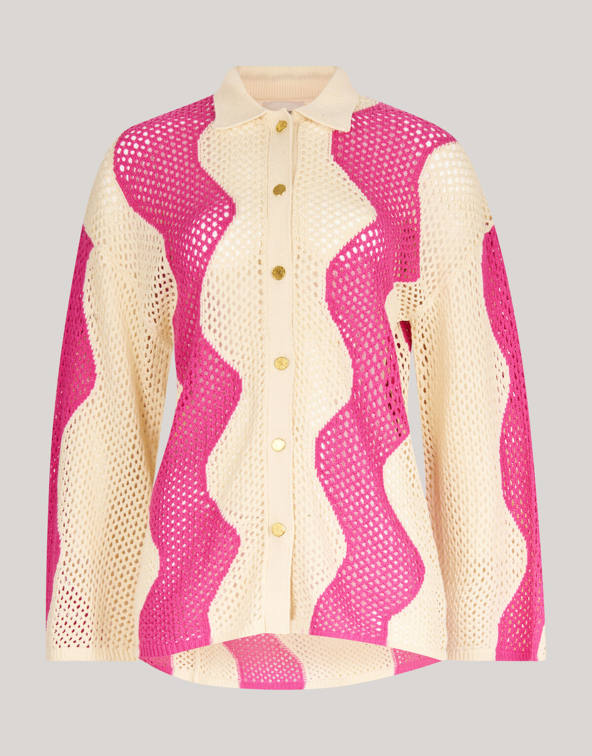 Crochet Blouse Gebroken Wit/Roze SHOEBY WOMEN