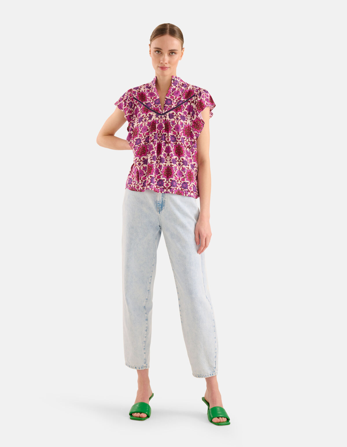 Grafikdruck Top Lila SHOEBY WOMEN