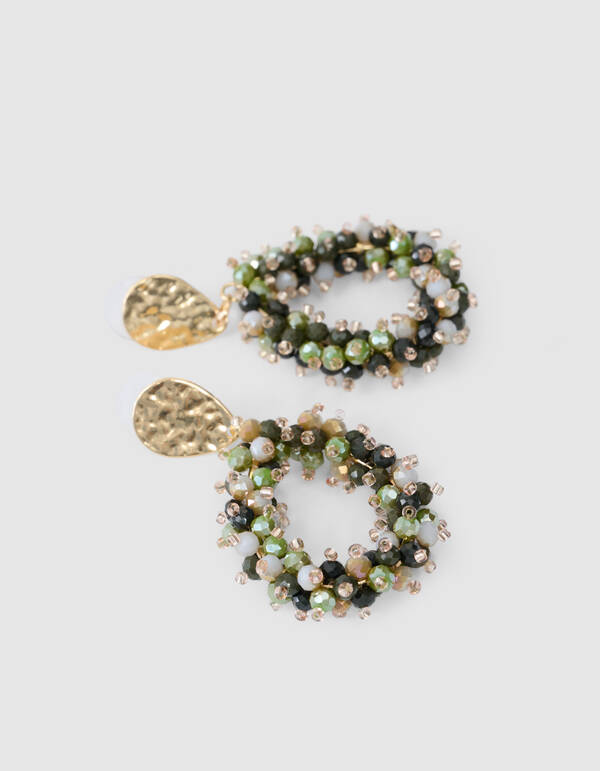 Perlen-Tropfenohrringe Grün SHOEBY ACCESSOIRES