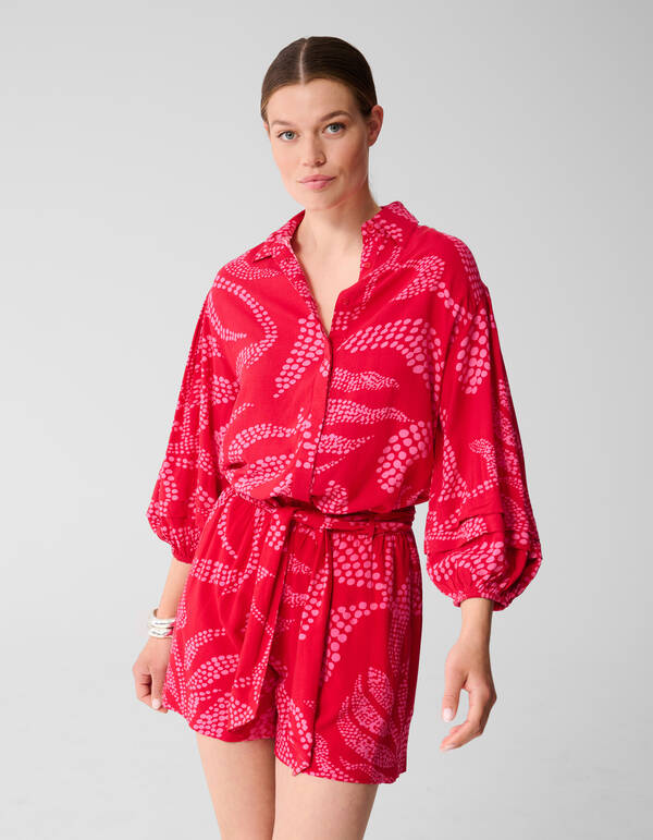 Bedruckte Bluse Rot SHOEBY WOMEN