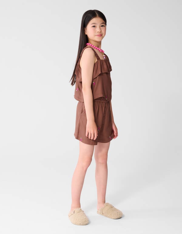 Chili Stickerei Shorts Braun SHOEBY GIRLS