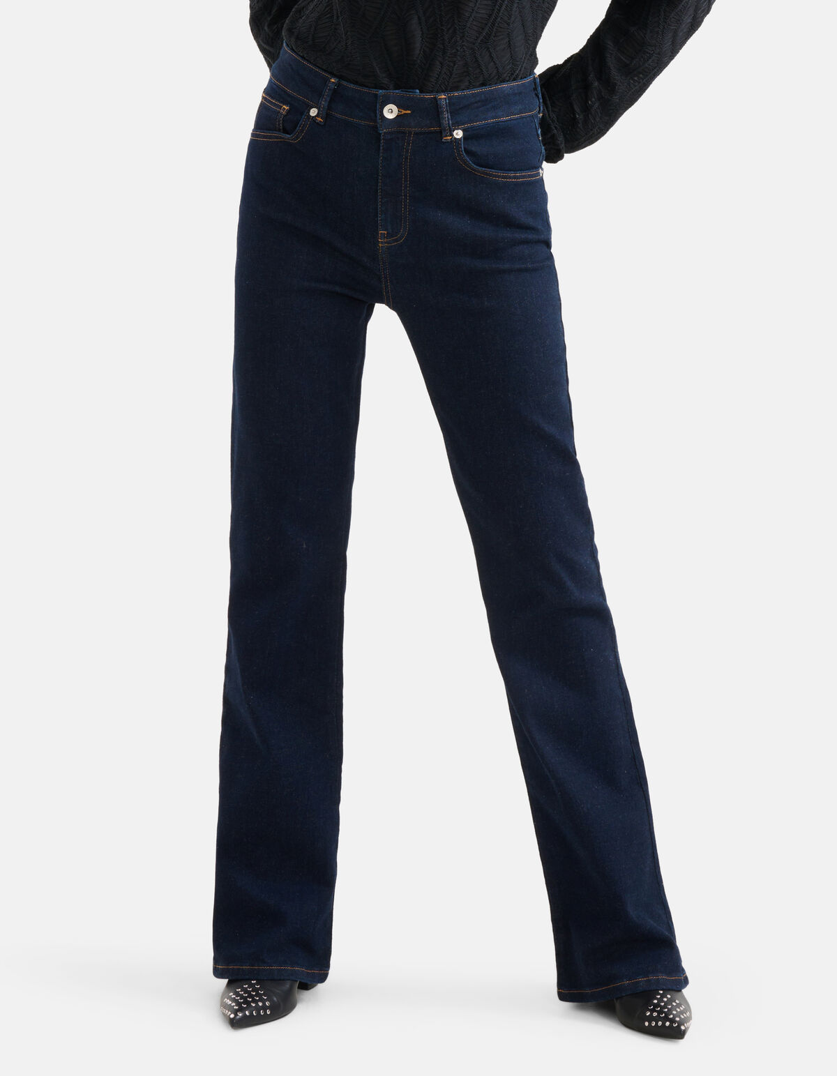 Ausgestellte dunkle Denim-Jeans SHOEBY WOMEN