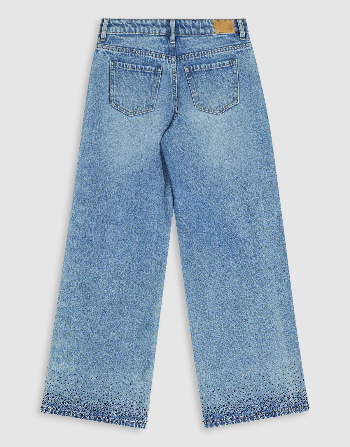 Strass Ultra Wide Leg Fit Jeans Blau SHOEBY GIRLS