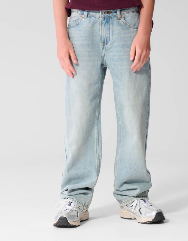 Baggy Fit Jeans Hellblau Verwaschen SHOEBY BOYS