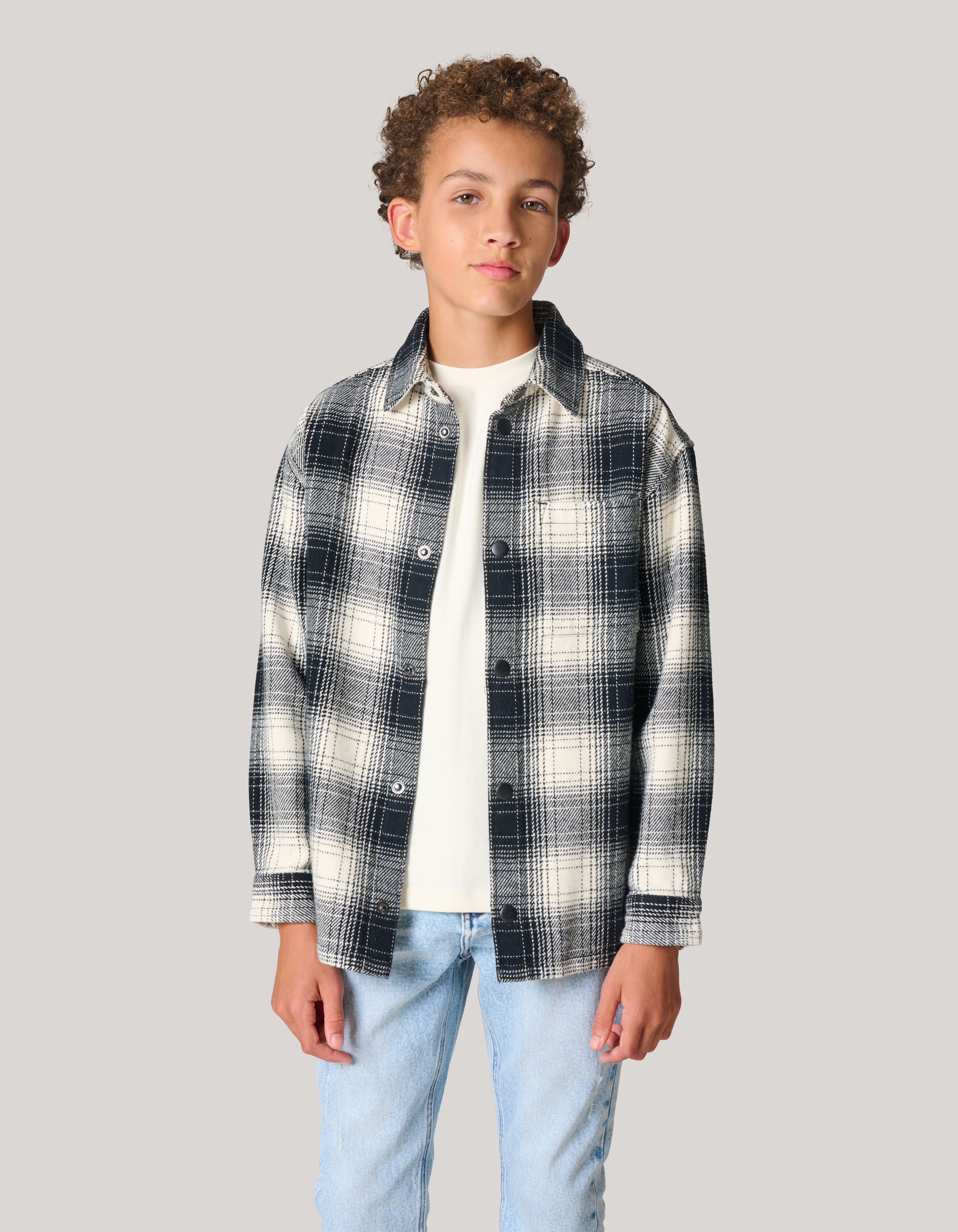 Geblockte Jacke schwarz/off-weiß SHOEBY BOYS