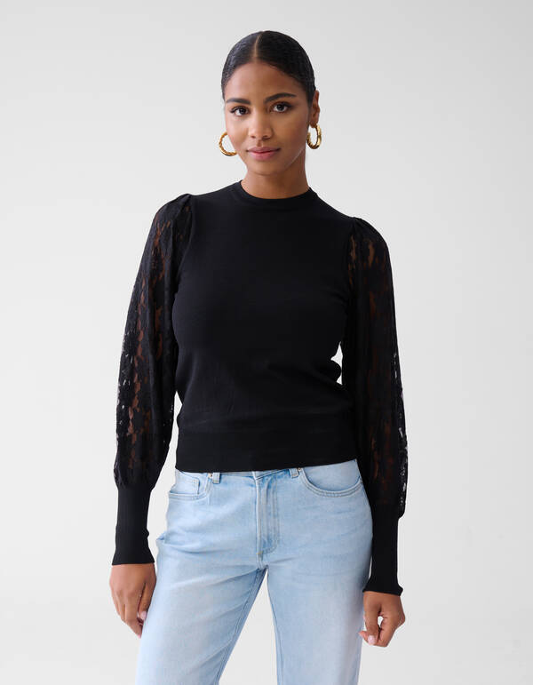 Spitzen-Top Schwarz SHOEBY WOMEN