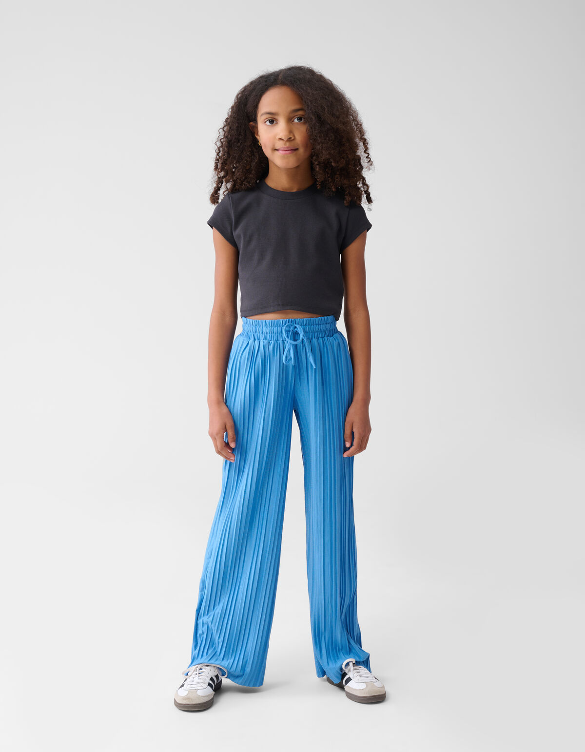 Rippen-Kropf-Oberteil Dunkelgrau SHOEBY GIRLS