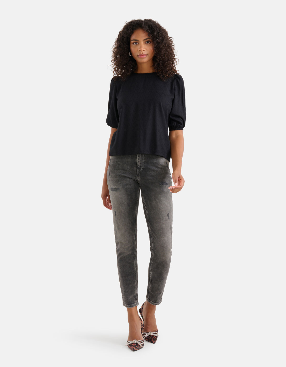 Textur Top Schwarz SHOEBY WOMEN