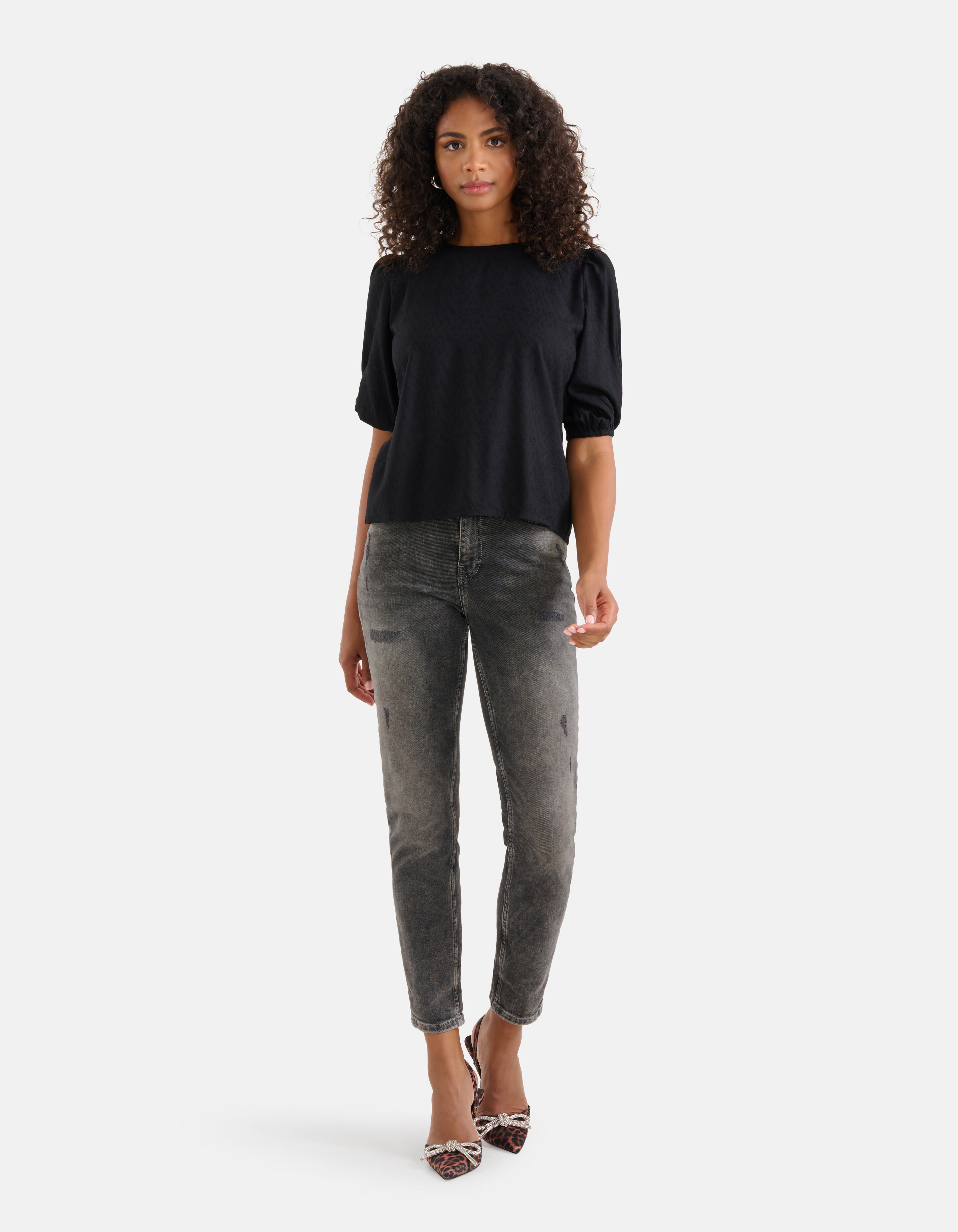 Textur Top Schwarz SHOEBY WOMEN