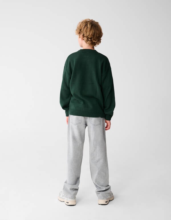 Baggy Fit Jeans Hellgrau SHOEBY BOYS