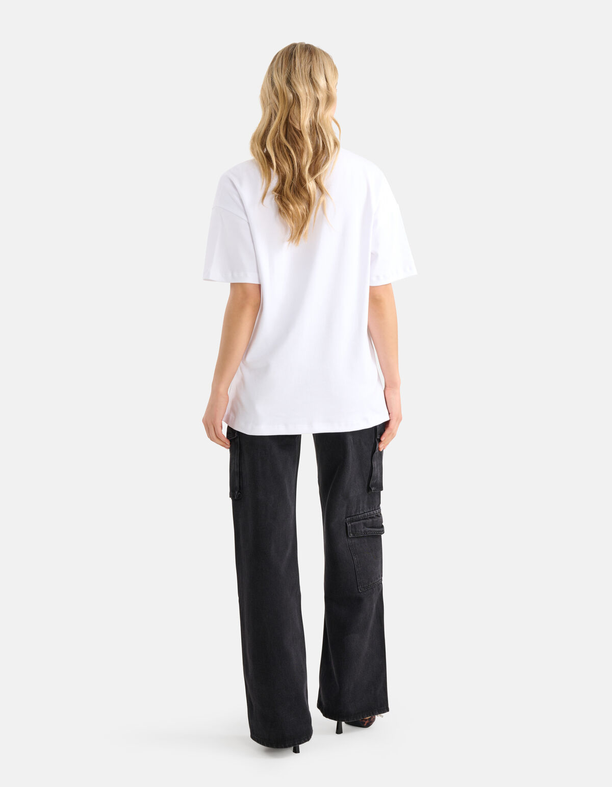Übergroßes Basic-T-Shirt Wit SHOEBY WOMEN