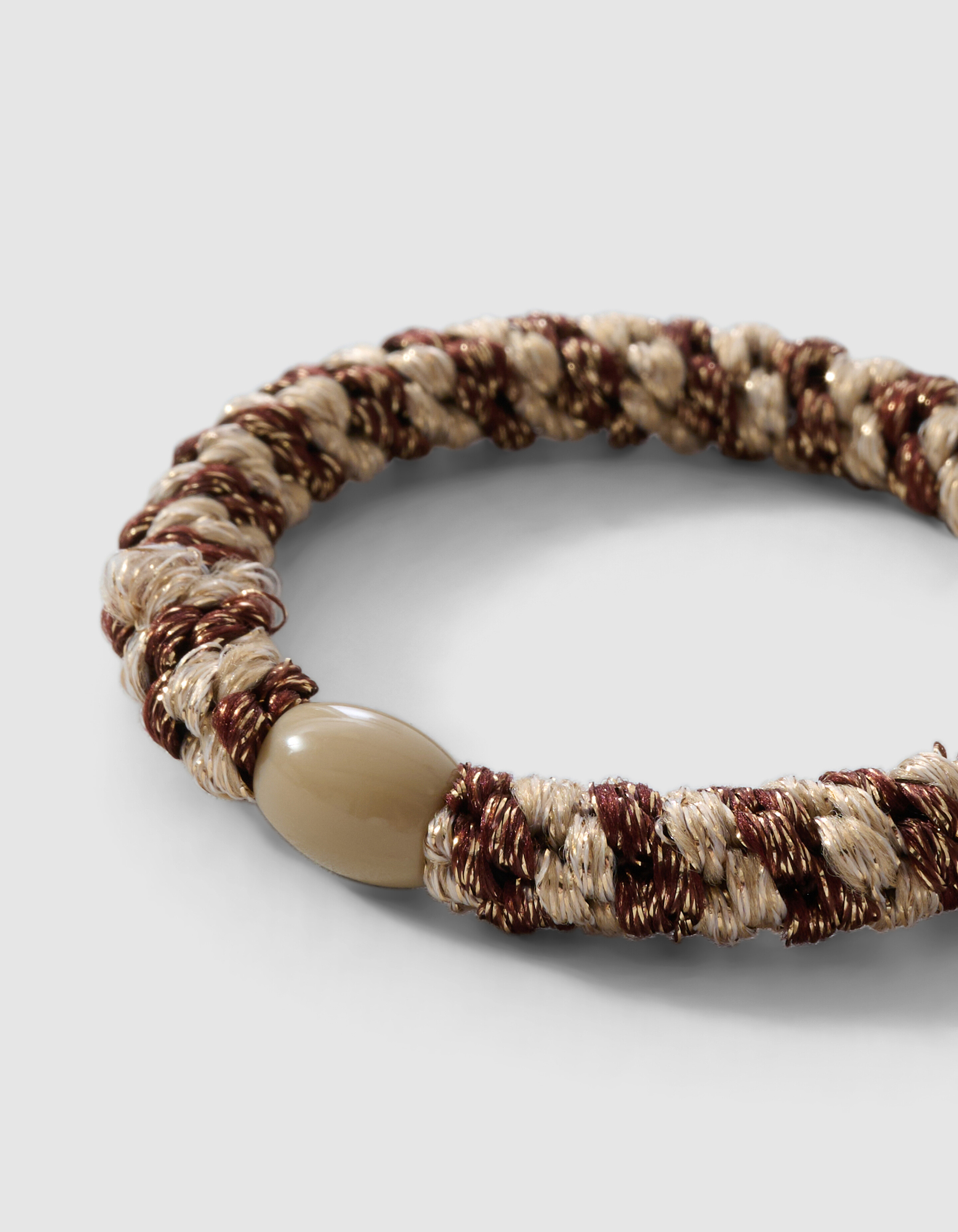 Lurex-Haargummi Beige/Braun SHOEBY ACCESSOIRES