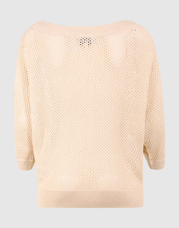 Glitzer Ajour Pullover Sand SHOEBY WOMEN