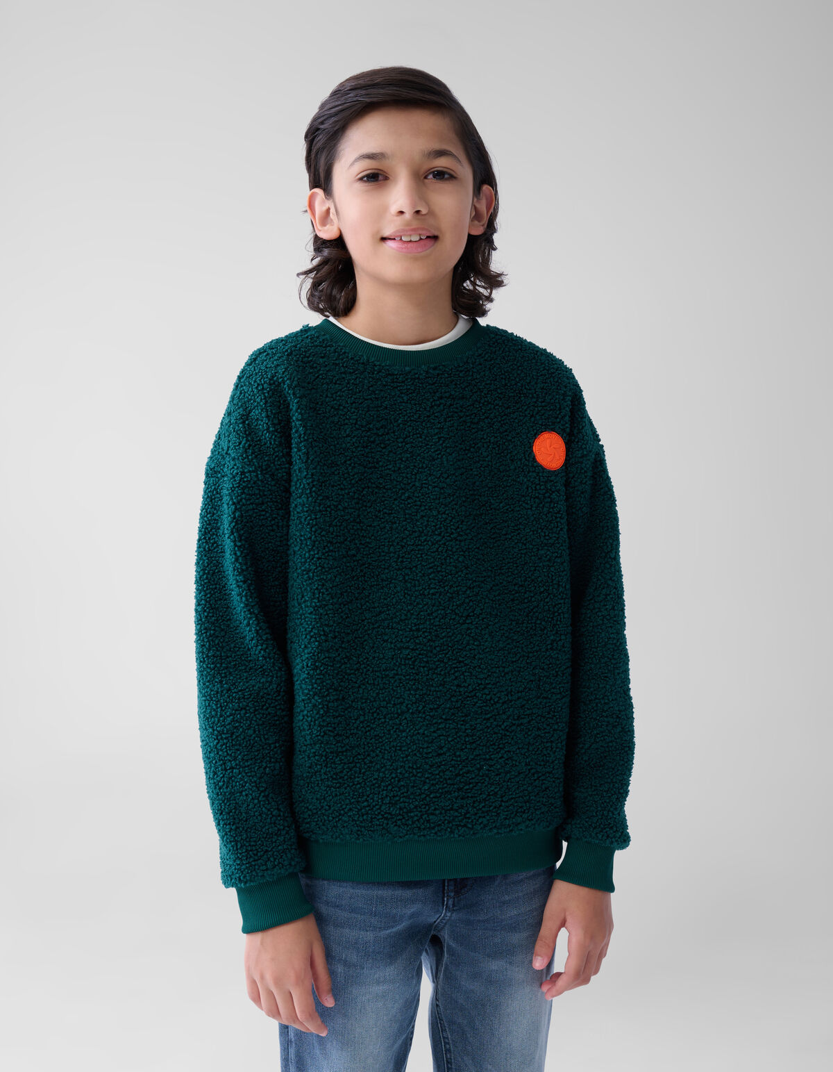 Teddy-Pullover Dunkelgrün SHOEBY BOYS