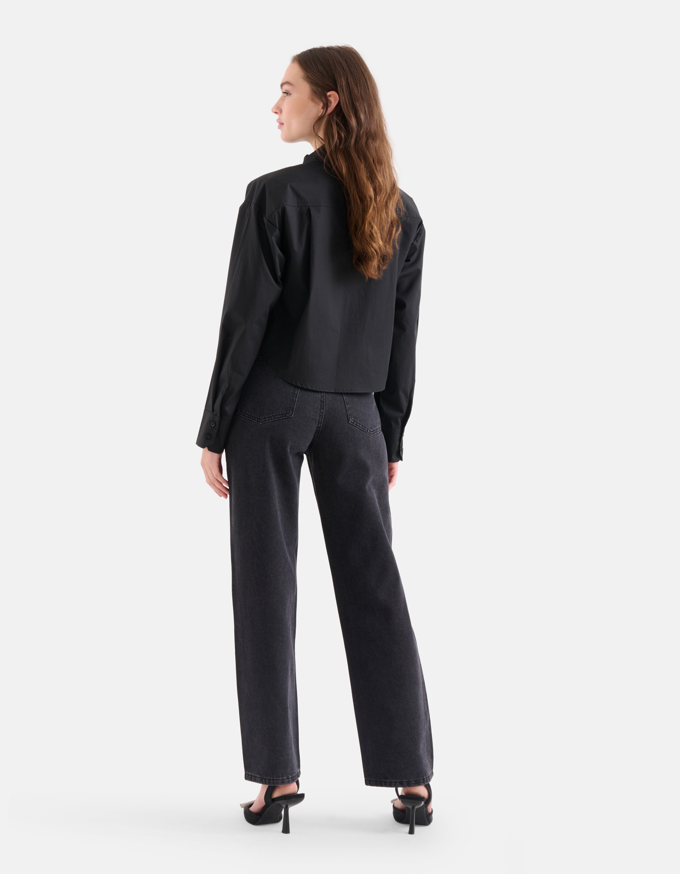 Gekürzte Bluse Schwarz SHOEBY WOMEN
