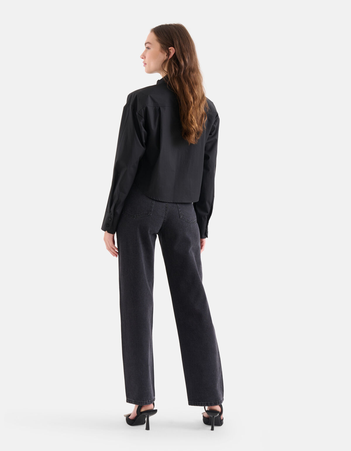 Gekürzte Bluse Schwarz SHOEBY WOMEN