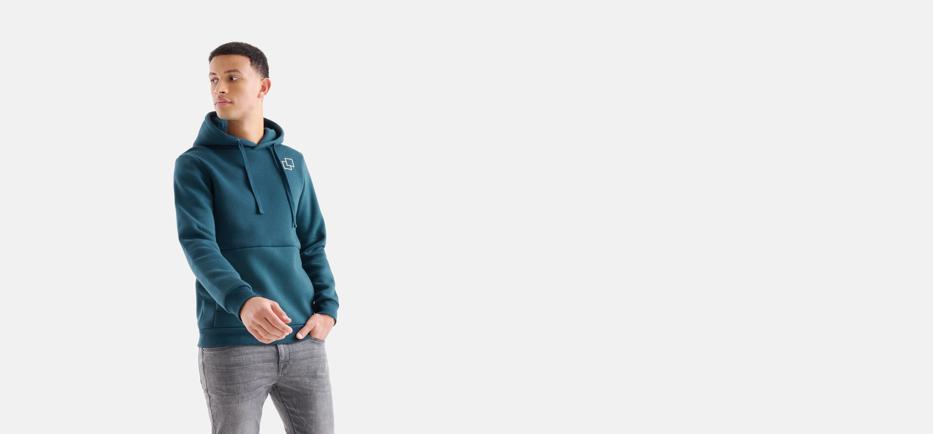 Kapuzenpullover mit Artwork Dunkelgrün SHOEBY MEN