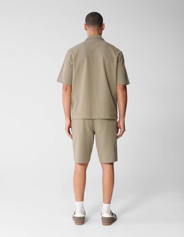 Struktur Zipper Overshirt Khaki SHOEBY MEN