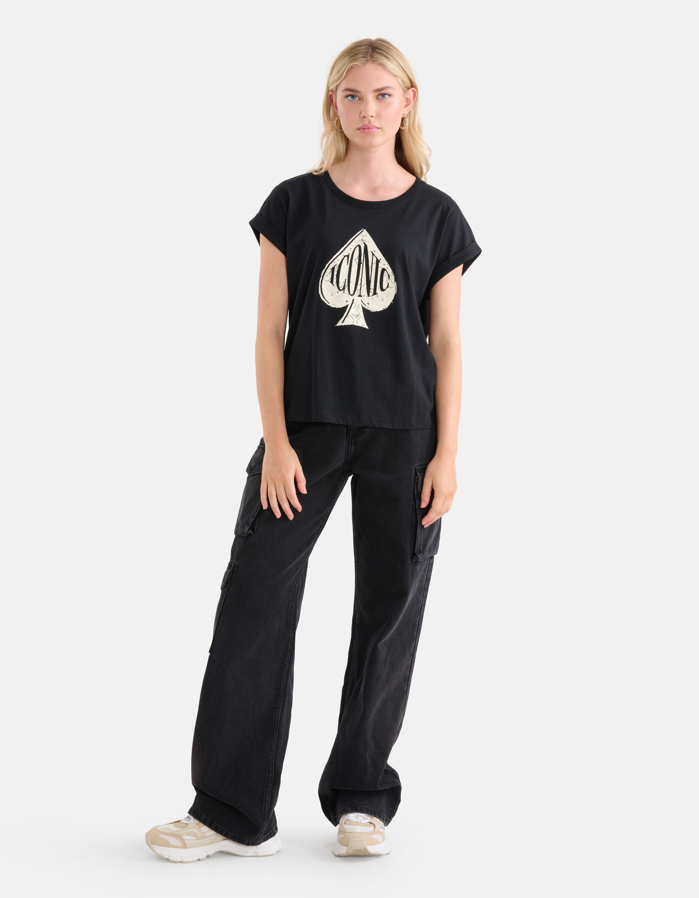 Artwork T-shirt Schwarz SHOEBY WOMEN