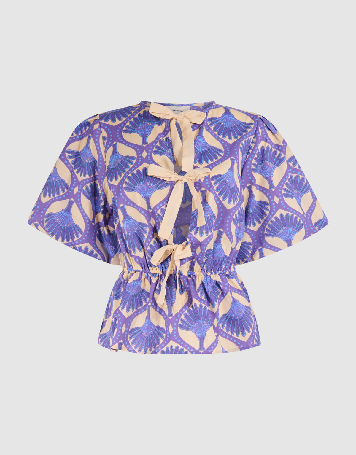 Bedrucktes Schleifentop Lila SHOEBY WOMEN