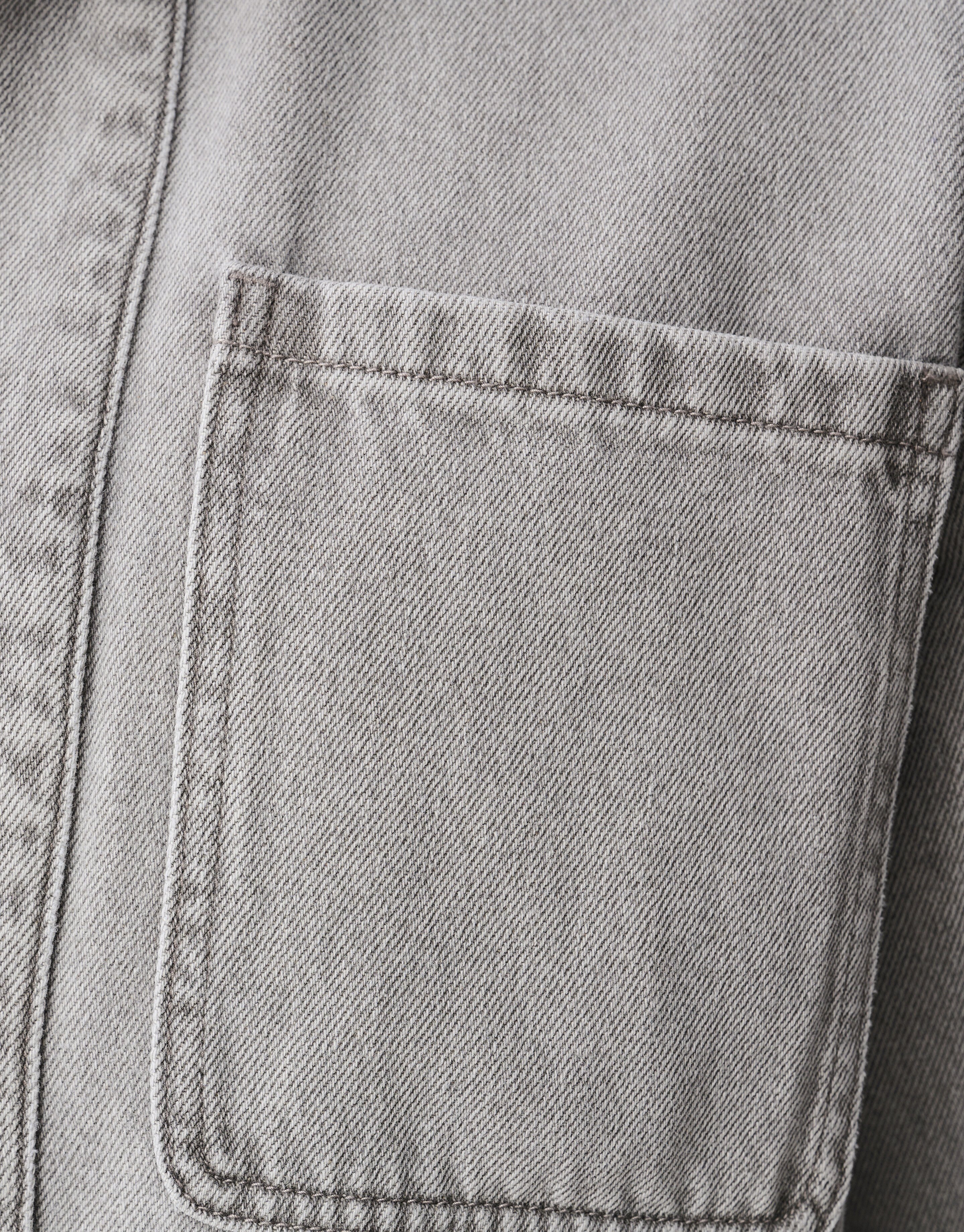 Patched Denim Überhemd Grau SHOEBY MEN