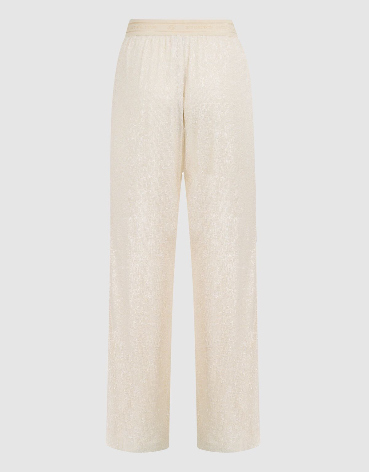 Hose mit weitem Bein aus Pailletten Wei&szlig; SHOEBY WOMEN