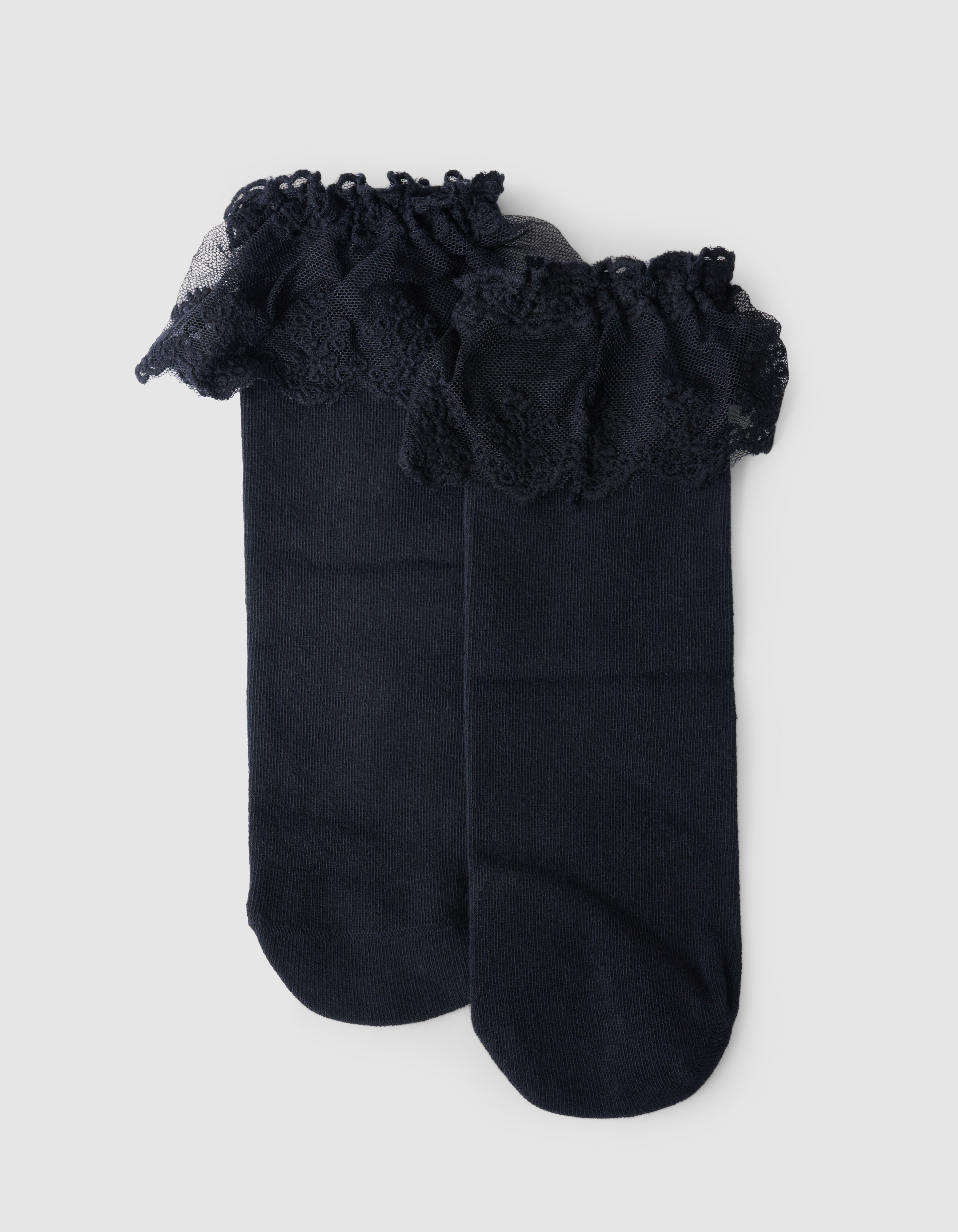 Rüschen-Spitzensocken Schwarz SHOEBY ACCESSOIRES