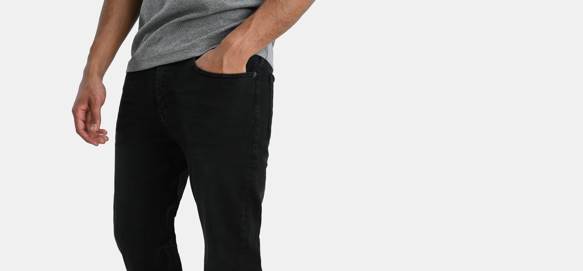 Straight Washed Jeans Schwarz Länge 32 Refill