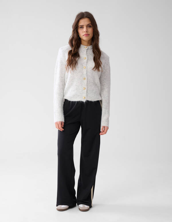 Weiche Strickjacke Hellgrau SHOEBY WOMEN