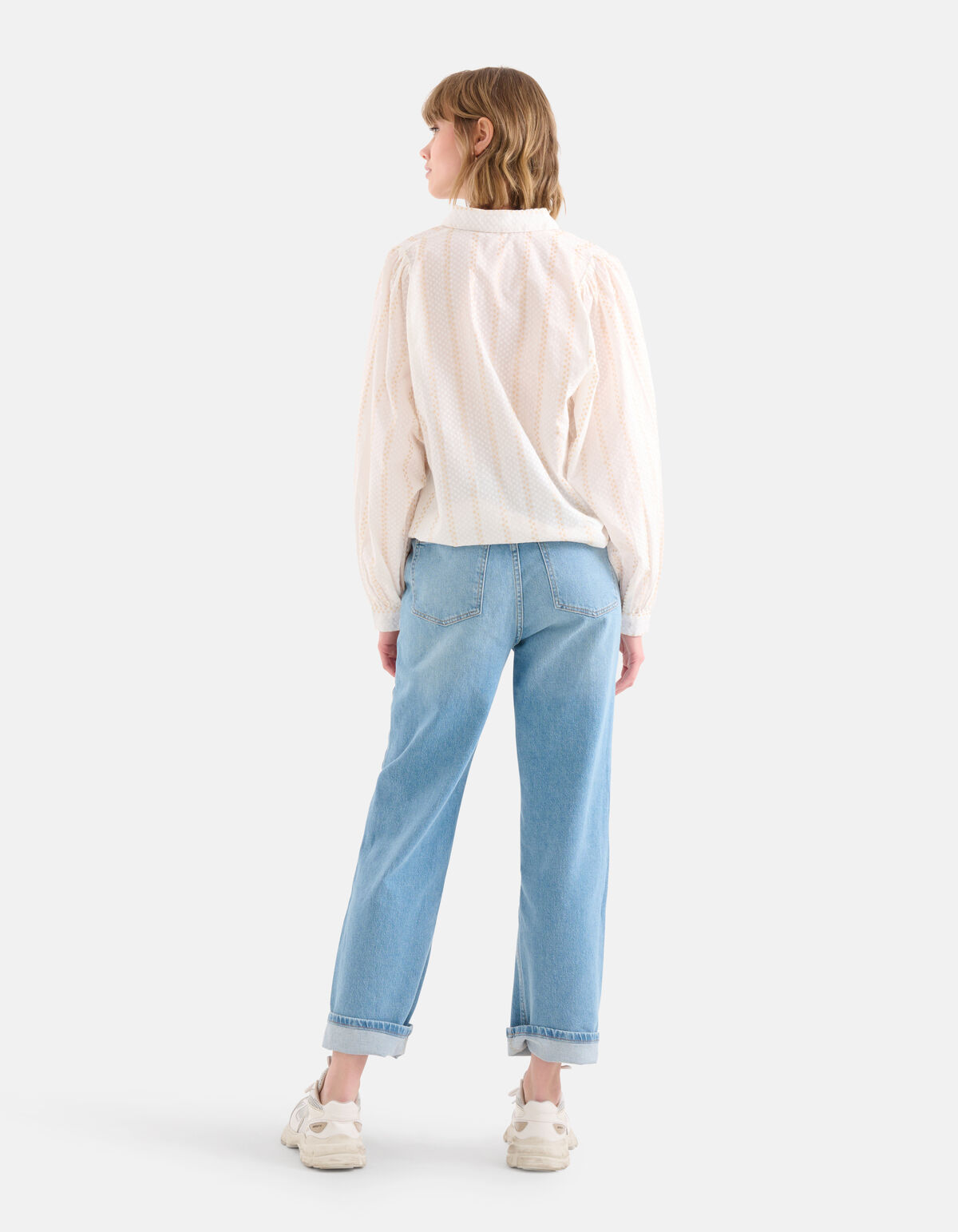 Lurexbluse Off White SHOEBY WOMEN