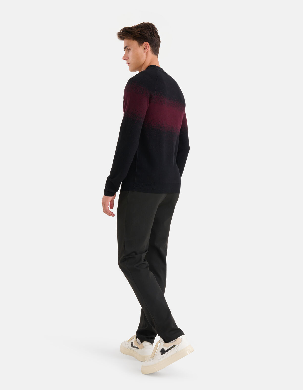 Farbverlaufs-Pullover Bordeaux SHOEBY MEN