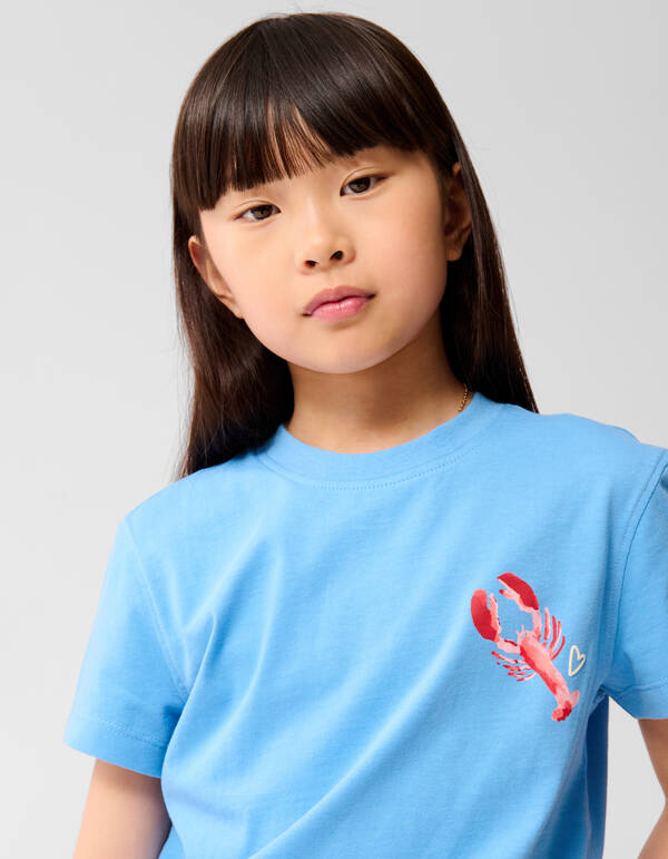 Cancer Artwork T-Shirt Hellblau SHOEBY GIRLS