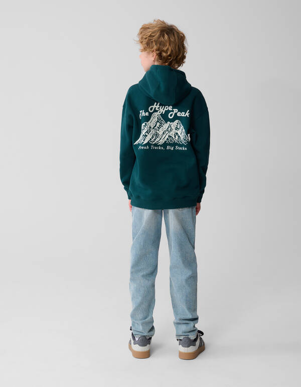 Hype Artwork Hoodie Dunkelgrün SHOEBY BOYS