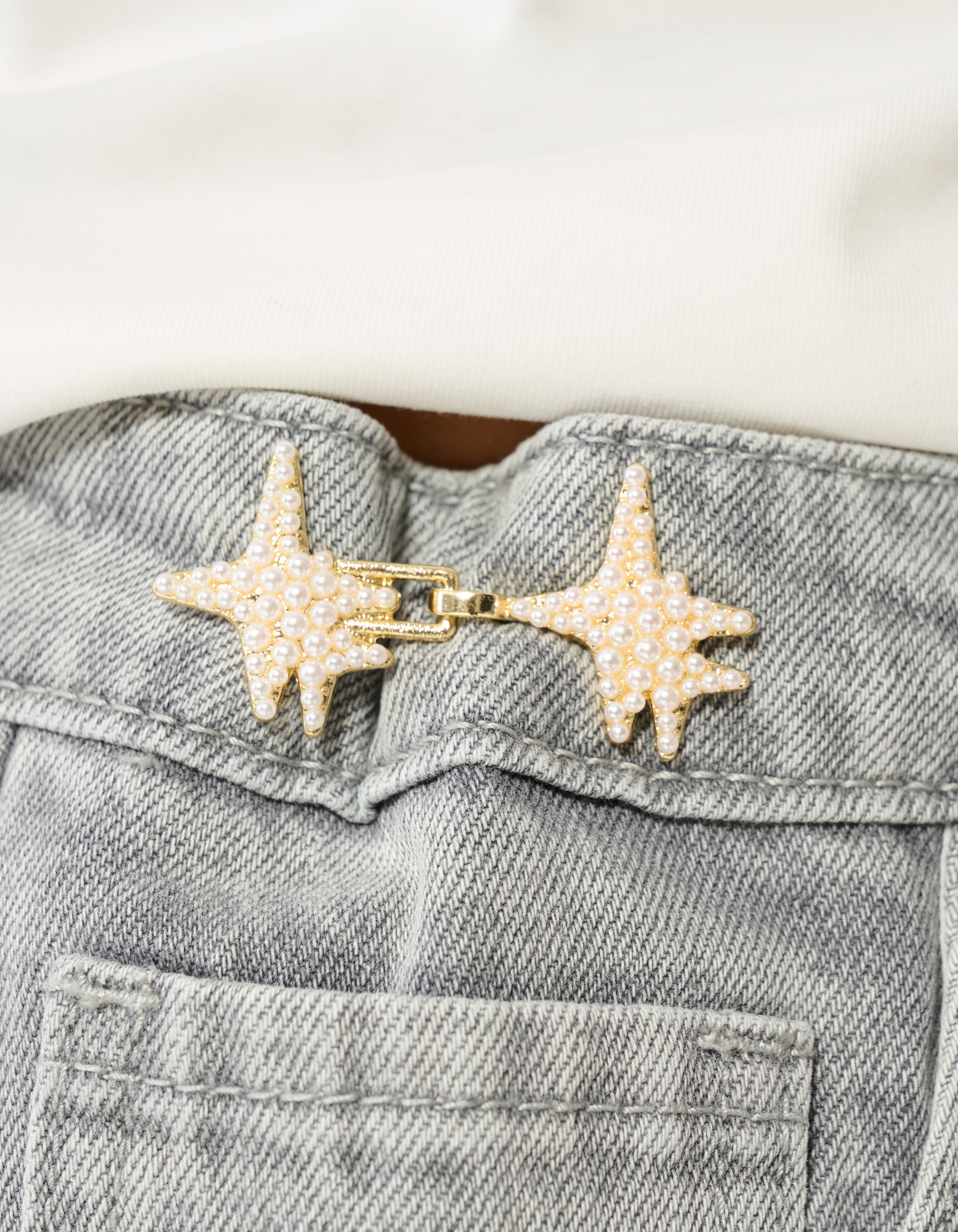 Pearl Spark Jeans-Anstecker Gold SHOEBY ACCESSOIRES